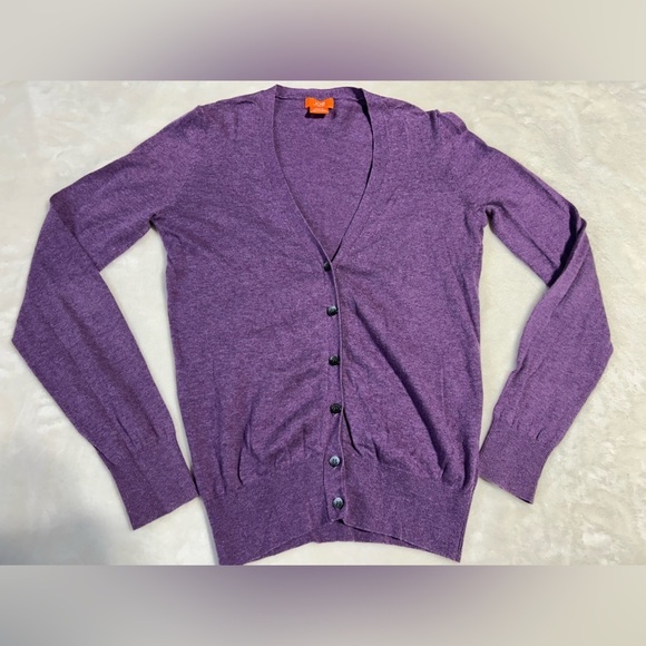 Joe Fresh Sweaters - Women's Purple Knit Buttoned Cardigan Sweater
